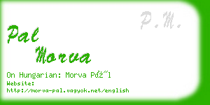 pal morva business card